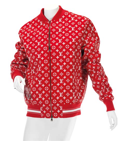 lv supreme baseball jacket|supreme louis vuitton leather jacket.